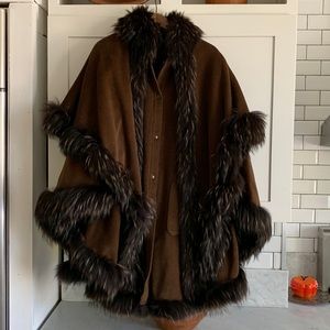 Revillon Wool and Fur Cape